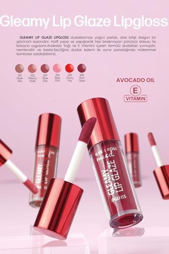 Mood Gleamy Lip Glaze Lipgloss No:205 Cherry Pop - Renkli Dudak Parlatıcısı