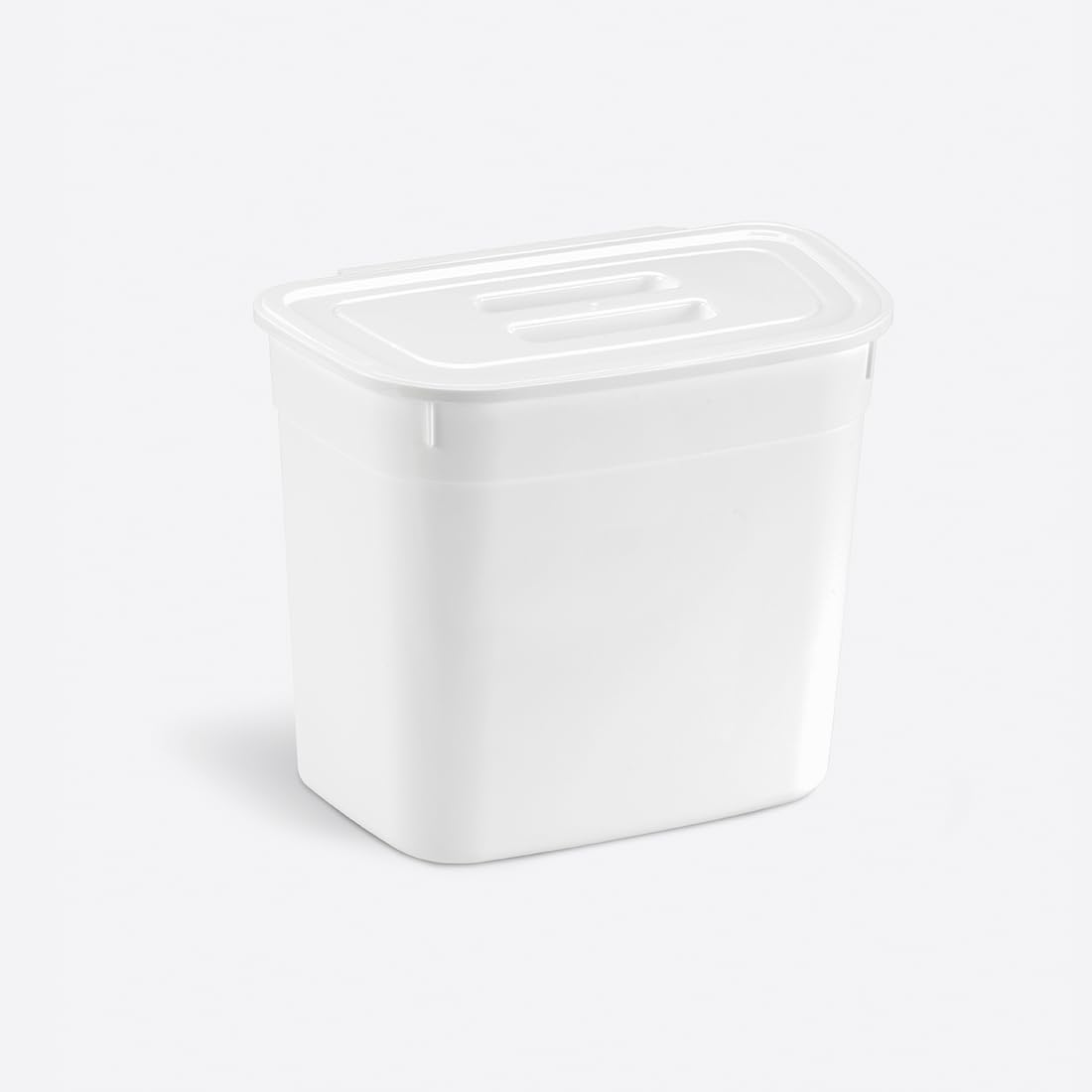 7 Litre Dolap Kapağına Takılabilir Kapaklı Askılı Çöp Kovası, Plastik, Mutfak ve Banyo için Pratik Atık Toplama Çözümü, Uzun Ömürlü ve Kolay Temizlenebilir (Beyaz)