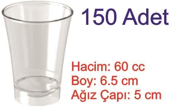 Mika Plastik Kullan At Shot/Şerbet Bardağı 150' li