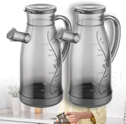 2 Adet Plastik Füme Yağlık, Sirkelik, Sosluk 700 ml Pratik Yağdanlık