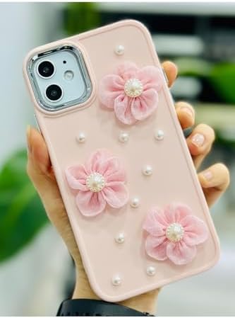 11 ile Uyumlu Tül Çiçek Tasarımlı Oyuncaklı Esnek Silikon Kılıf