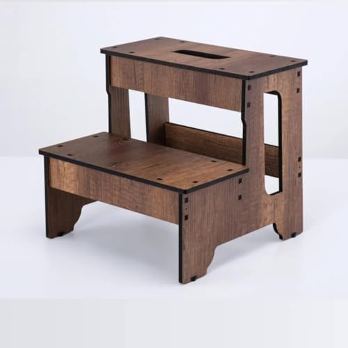 İki Basamaklı Tabure Ahşap Merdiven