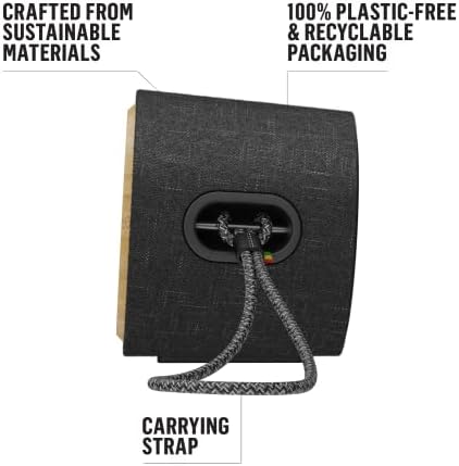 Get Together 2 mini taşınabilir Bluetooth hoparlör. Sürdürülebilir malzemelerden yapılmış kablosuz seyahat hoparlörü, 15 saat çalma süresi, mikrofon, 20 W dış mekan hoparlörü