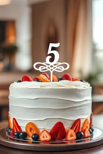 5. Yaş Doğum Günü Pastası Süsleme, Pasta Süsü, Yeniden Kullanılabilir, OCT25