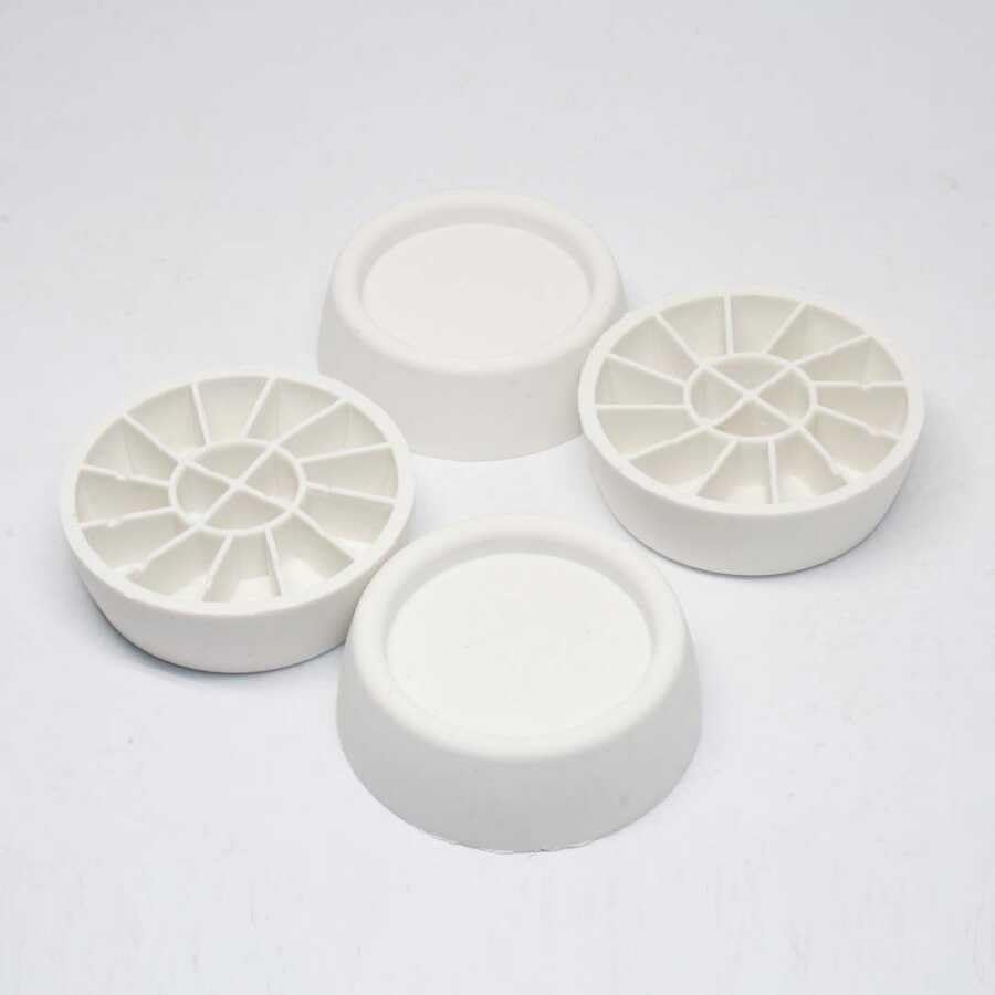 4 Parça Küçük Beyaz Çamaşır Makinesi Titreşim Önleyici Ayak, Anti Sarsıntı Destek Aparatı