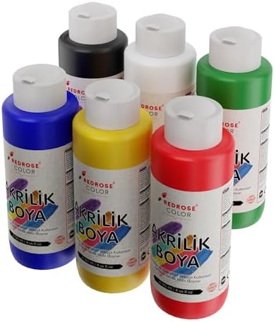 Ana Renkler Akrilik Boya 6'lı Set 6x120ml