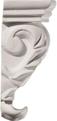 Ekena Millwork COR04X02X05BL 4 1/4-İnç G x 2 5/8-İnç D x 5 3/4-İnç Y Blackthorne Corbel, Beyaz