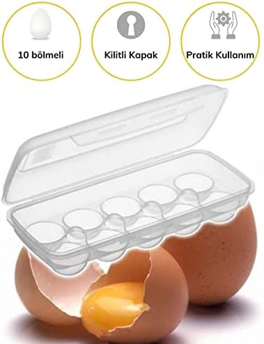 -10 Bölmeli Kilitli Kapaklı Yumurtalık Saklama Kutusu YU110
