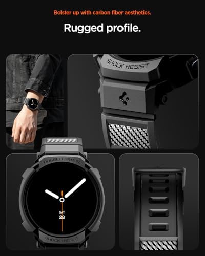 Galaxy 8 (44mm) ile Uyumlu Kılıf & Kordon Kayış Rugged Armor Pro - ACS10007