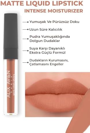 ALIX AVIEN Uzun Süre Kalıcı Kadifemsi Kuruma Yapmayan Mat Likit Ruj - Matte Liquid Lipstick 503 Terracotta Nude