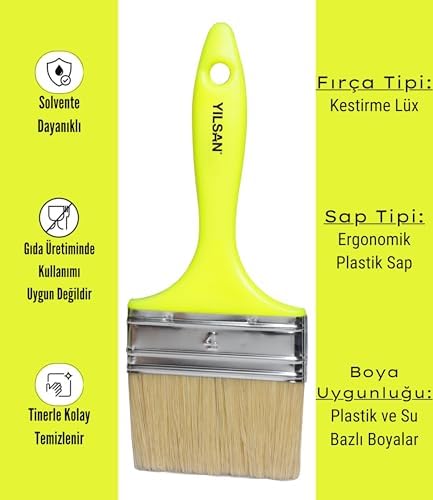Boya Fırçası [No: 4 (10 cm), Kestirme Lüks]