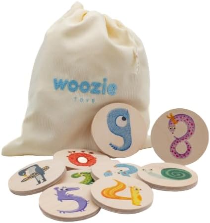 Canavar Rakamlar Eğitici Ve Eğlenceli Ahşap Oyuncak - Hafıza Ve Eşleştirme Oyunu