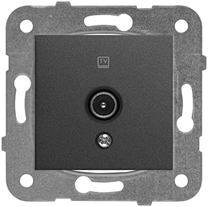 Siyah Tv-Sat Sonlu Mekanizma+Düğme Kapak