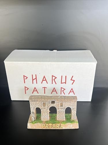 Patara Antik Kent Kapısı Minyatür Dekoratif, El Yapımı Tarihi Mimari Model, Beyaz ve Kahverengi, Küçük Boy