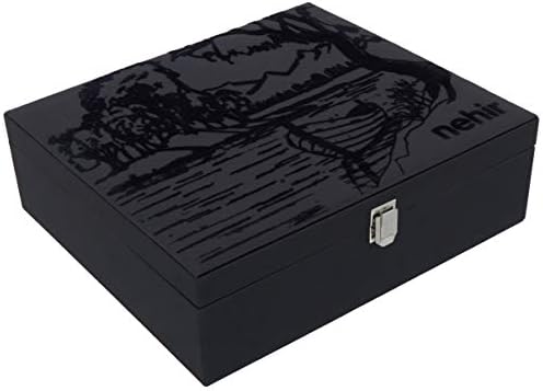 Nehir Deniz Sade 12 Kişilik 84 Parça Deri Kutulu Çatal Kaşık Bıçak Takımı