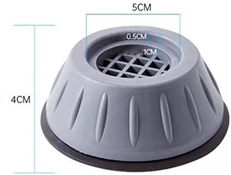 Gürültü Engelleyici ve Kaymaz Titreşim Önleyici Kauçuk Ayak Kaydırmaz Tabanlı Pedleri Çamaşır Makinesi Stoper Bulaşık Makinesi Stoper 4'lü Set, Gri