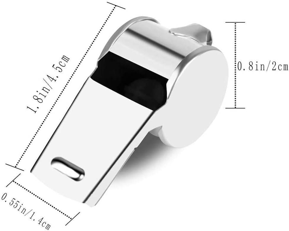 Düdük, 6'lı Paket Paslanmaz Çelik Düdük, Askılı Yüksek Sesli Düdük, Gümüş Renkli Metal Koç Düdüğü, Okul Sporları, Futbol, Basketbol, Acil Durum, Hayatta Kalma, Açık Hava Aktiviteleri İçin