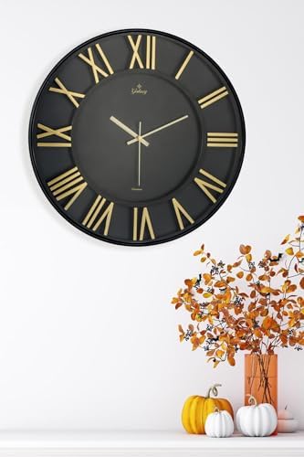 Galaxy Premium Serisi Modern Tasarımlı Roma Rakamlı 40 cm Duvar Saati Siyah-