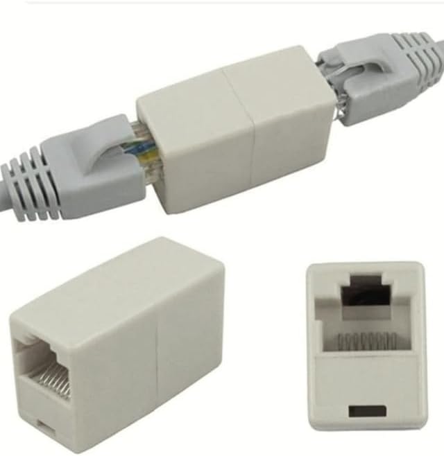 2 ADET Rj45 Cat5 Cat6 Cat7 Cat8 Modem Ethernet Internet Kablo Uzatıcısı Dişi Dişi Birleştirici Ara Aparat (2)