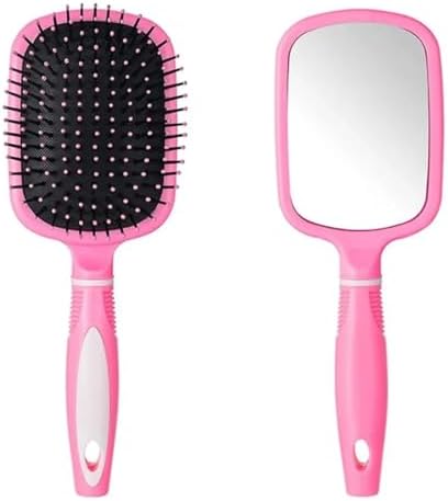 Aynalı Tarak - Yumuşak Uçlu, Esnek ve Kolay Tutumlu Dayanıklı Saç Tarağı (Pembe)