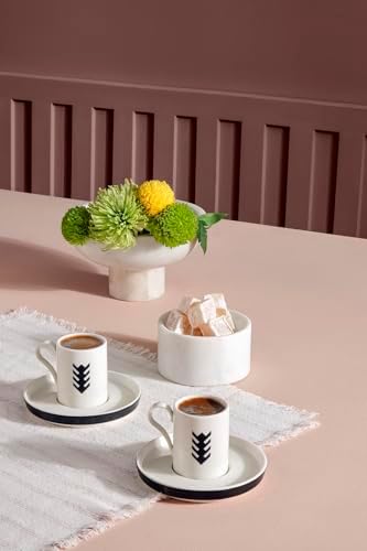 Porselen Desire 4 Parça 2 Kişilik Kahve Takımı Ölümsüzlük Sembolü