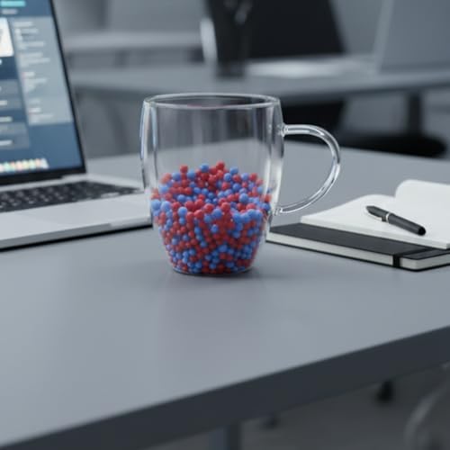 Çift Cidarlı Cam Kupa Seti | Isı Yalıtımlı Kulplu Borosilikat Kupa | Soğuk & İçecek Termal Kupa | Espresso Çay Bardağı Seti-Bordo,Mavi-Trabzonspor Detaylı