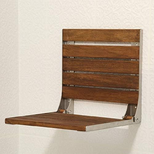 Duvara Monte Katlanır Ahşap Duş Oturağı 38x38 (Krom)