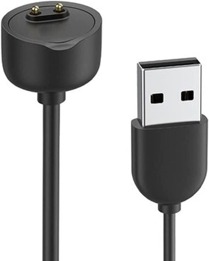 Mi Band 7/6/5 için Yedek Şarj Kablosu 100 Cm Uzunluk Güçlü Manyetik Bağlantı Stabil Tutuşlu Yüksek Verimli Deformasyona Karşı Dayanıklı USB Type Mi Band 7 Şarj Aleti Kablosu (Siyah)