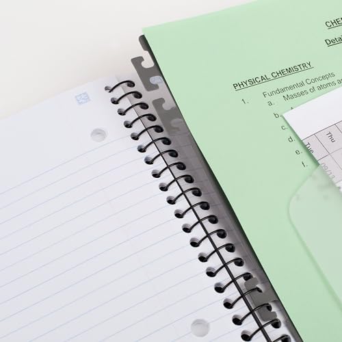 Star Advance 820012C-ECM Spiral Defter ve Çalışma Uygulaması, 1 Konu, Üniversite Çizgili, 21,5 cm x 28 cm, 100 Sayfa, Spiral Koruyucu ve Hareketli Ayırıcılarla, Yeşil