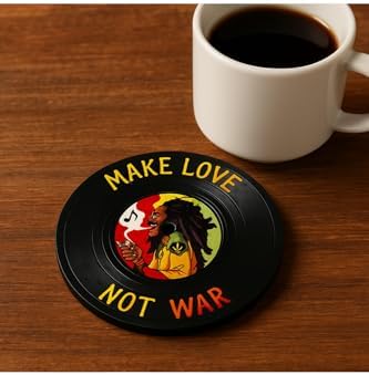 Nice For You Bob Not War Bardak Altlığı Retro Rasta Dekoratif Hediye, bmar091204