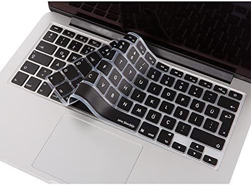 uyumlu Klavye Koruyucu Türkçe Q Silikon Ultra İnce Yıkanabilir Air 13 inç A1369 A1466 Pro 13 15 17 inç A1278 A1286 A1398 A1425 A1502 A1297 Siyah