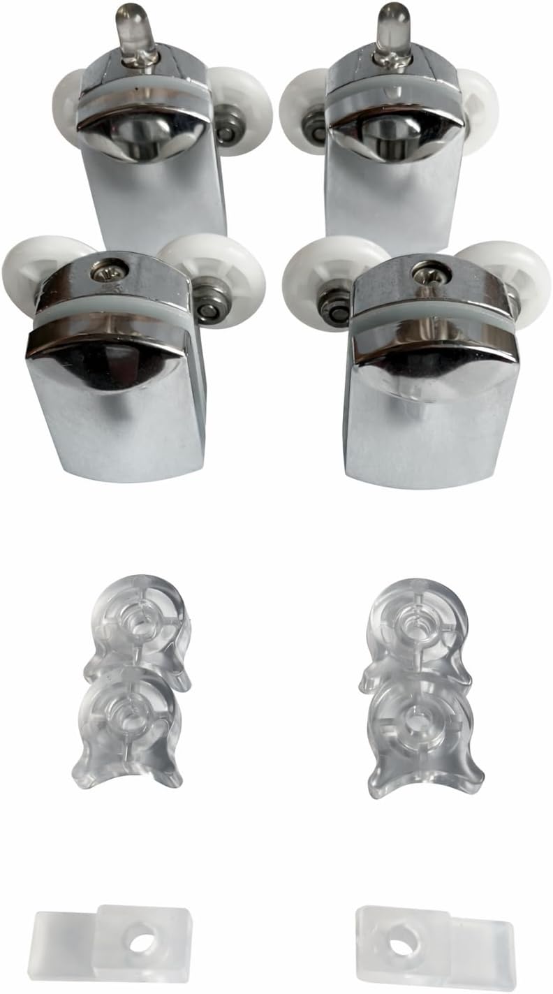 Cam Duşakabin Tekerleği Metal Kırılmaz Gövde Krom 4'lü Set