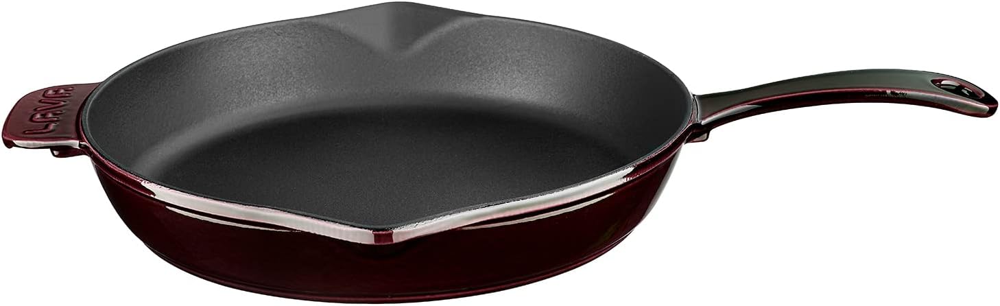 Metal Premium Serisi - Döküm Kızartma Tavası, Yuvarlak, 28 cm, Majolik Mor