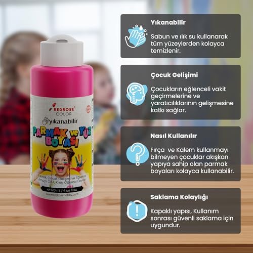 Fuşya Parmak Boyası 120 ml