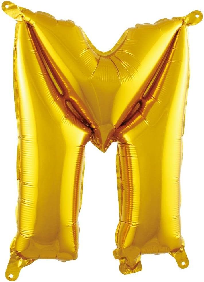 M Harfi 16 İnç Renk Folyo Balon 36 CM (Altın)