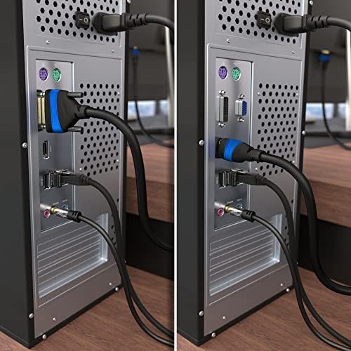 – HDMI-DVI adaptör kablosu – 10m (çift yön, 24+1/yüksek hızlı HDMI kablosu, 1080p/Full HD, dijital video, HDMI cihazını DVI monitöre (veya tersi) bağlayabilirsiniz, siyah)