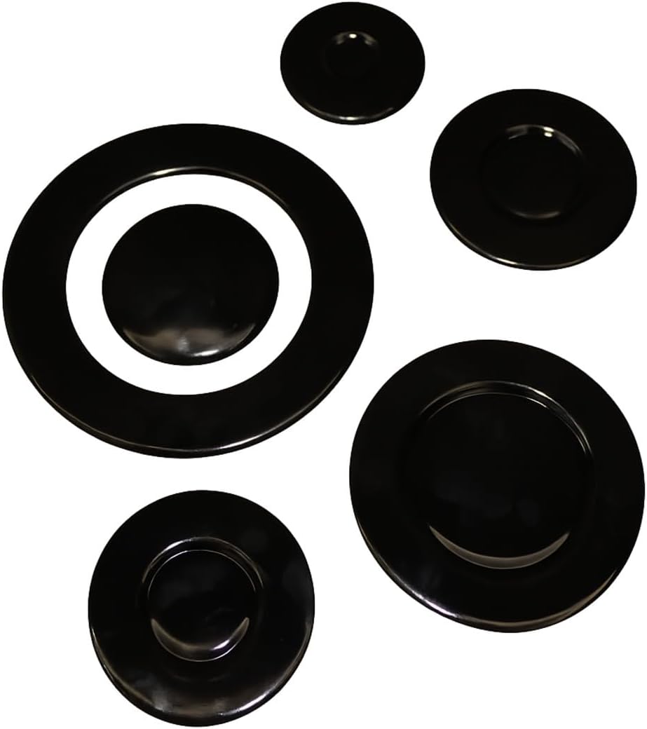 -Lab 6 Parça Fırın Ocak Bek Kapak Takımı Ve Wok Kapak Siyah