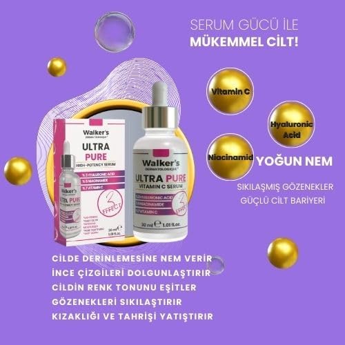 Walker's Vitamins Ultra Pure Cilt serumu 30 ml Leke Karşıtı