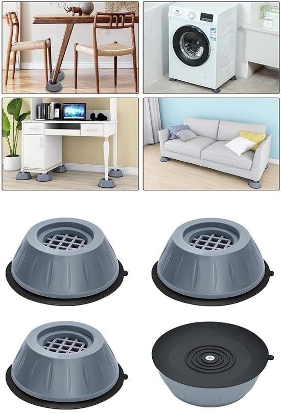 Çamaşır Makinesi Sarsıntı Titreşim Ses Önleyici Kaydırmaz Ayak 4lü Set