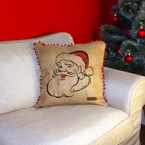 PÜSKÜLLÜ JÜT KIRLENT KILIFI 50 * 50 NOEL BABA DESEN