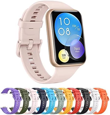 Fit 2 ile uyumlu Saat Kayışı Ent Kaliteli Fit 2 ile uyumlu Spor Saat Kontrast Renkli Lagniappe Silikon Kordon