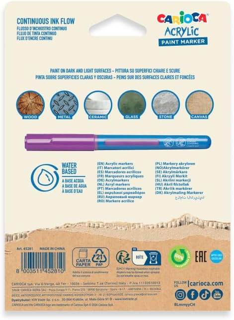 Akrilik Paint Marker Su Bazli Fırça Uçlu 10'Lu