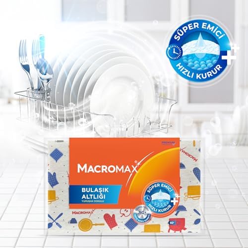 Gümüş İyonlu Bulaşık Kurutma Matı, Süper Emici, Hızlı Kuruyan Koku Yapmaz Mutfak Altlığı
