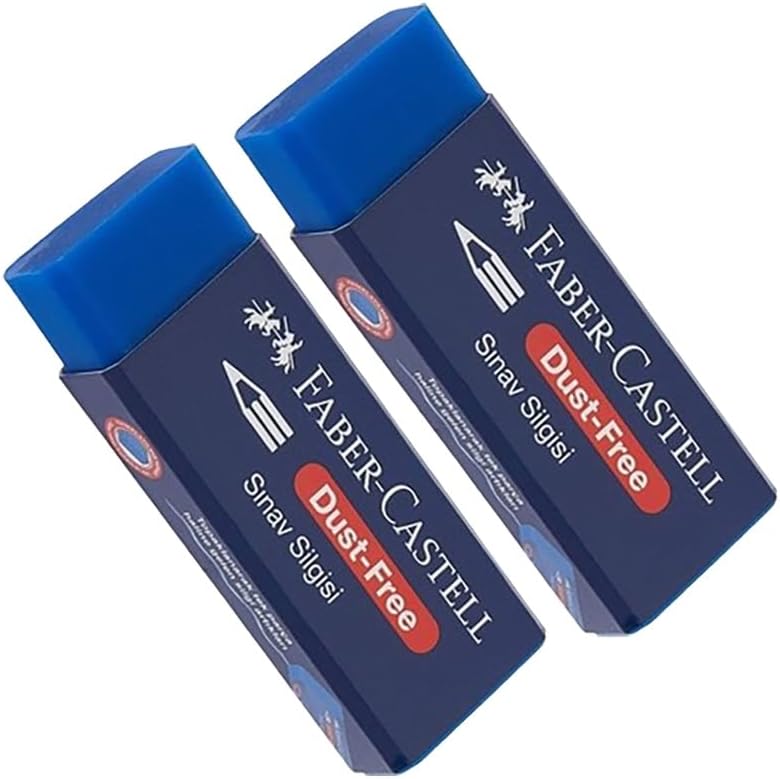 Castell 2li Büyük Boy Silgisi Mavi 187212-1 Paket 2 Adet Silgi