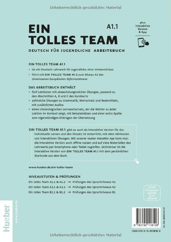 Ein tolles Team: Arbeitsbuch A1.1 plus interaktive Version
