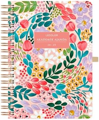 Akademik Ajanda 17x24 cm Spiralli 24/25 Pembe