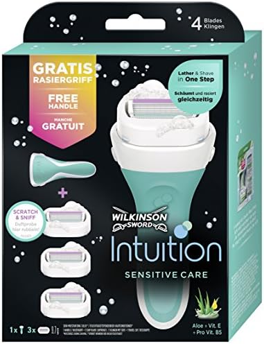 Sword Intuition Sensitive Care avantaj paketi, 3 yedek bıçaklı kadın tıraş makinesi