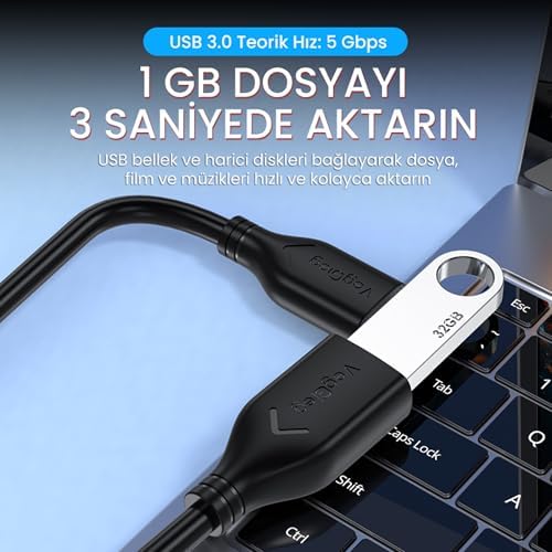 USB 3.0 Uzatma Kablosu 1 Metre