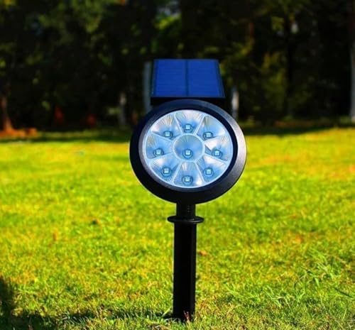 18w Led Solar Kazıklı Çim Armatür Güneş Enerjili Yeşil Led Işık Çim Lambası Bahçe Ağaç Çalı Duvar Aydınlatma (Yeşil Işık)