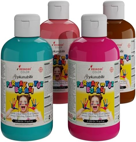 Tamamlayıcı Renkler Parmak Boyası 4'lü Set 4x250 gr